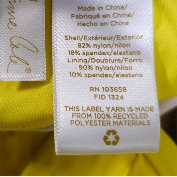 Anne Cole Women's Tropical Leaf Print Swim Tankini Top Plus Size 24W - Picture 7 of 7